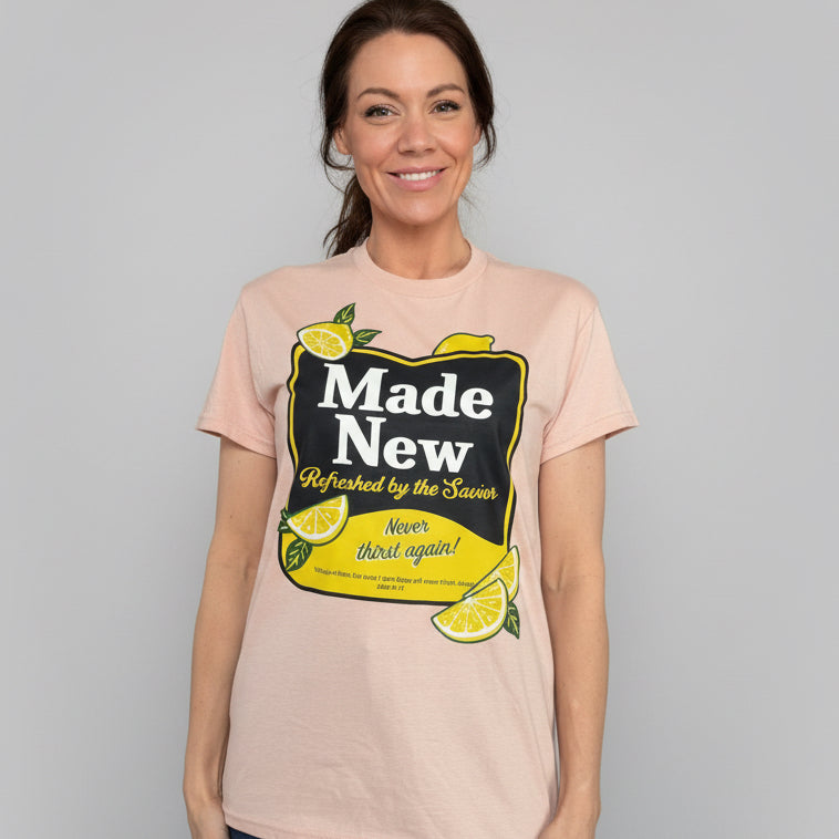 Peach size small unisex T-shirt made new