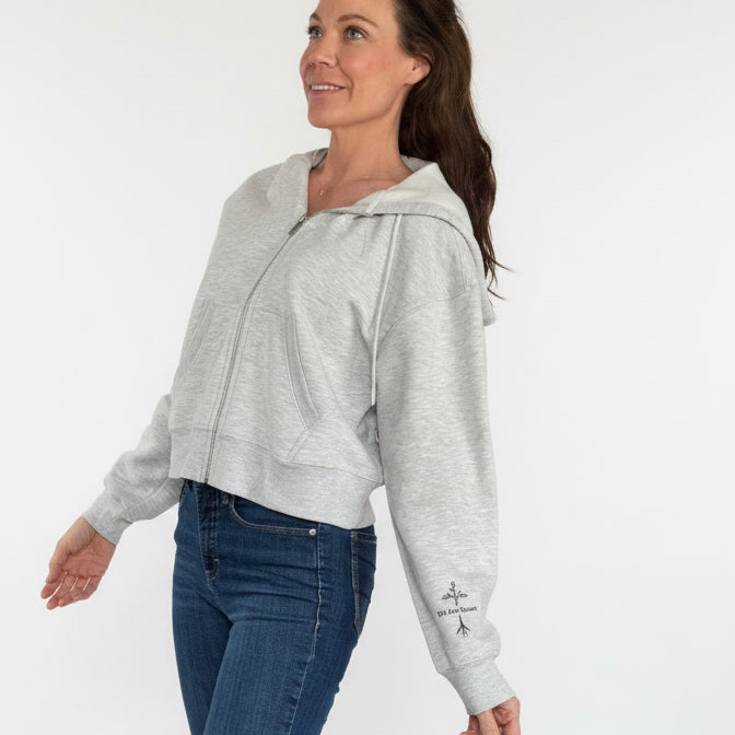 Small sport gray zip up hoodie Lion of Judah