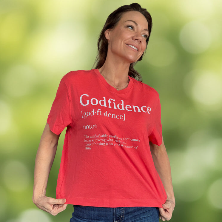 Women’s size large red Godfidence T-shirt