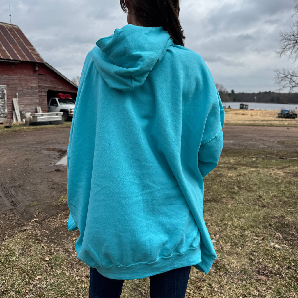 XXXL scuba blue hoodie FAITH
