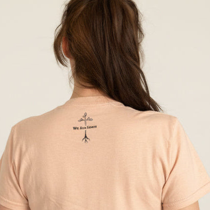 Peach size small unisex T-shirt made new