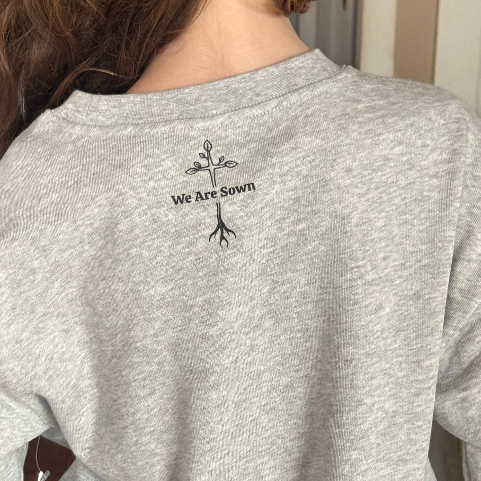 Sport gray youth size large sweatshirt, rise and shine