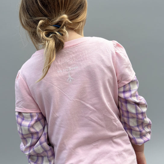 Youth Pink size small he is risen