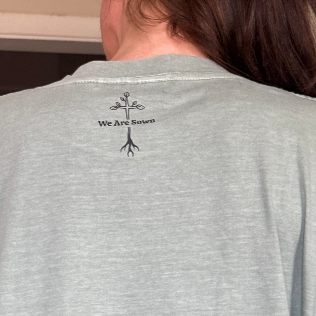 XXXL Sage green T-shirt he left the 99