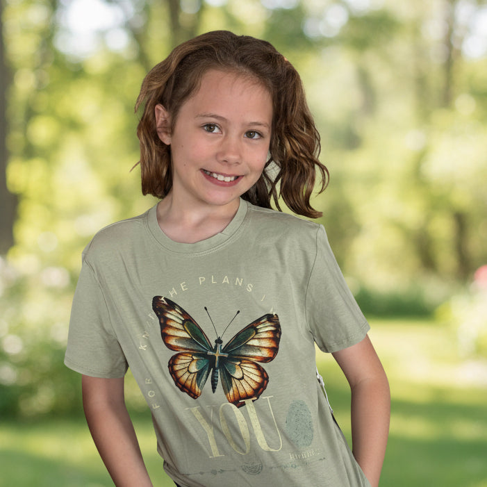 Junior, small sage green butterfly plans for you