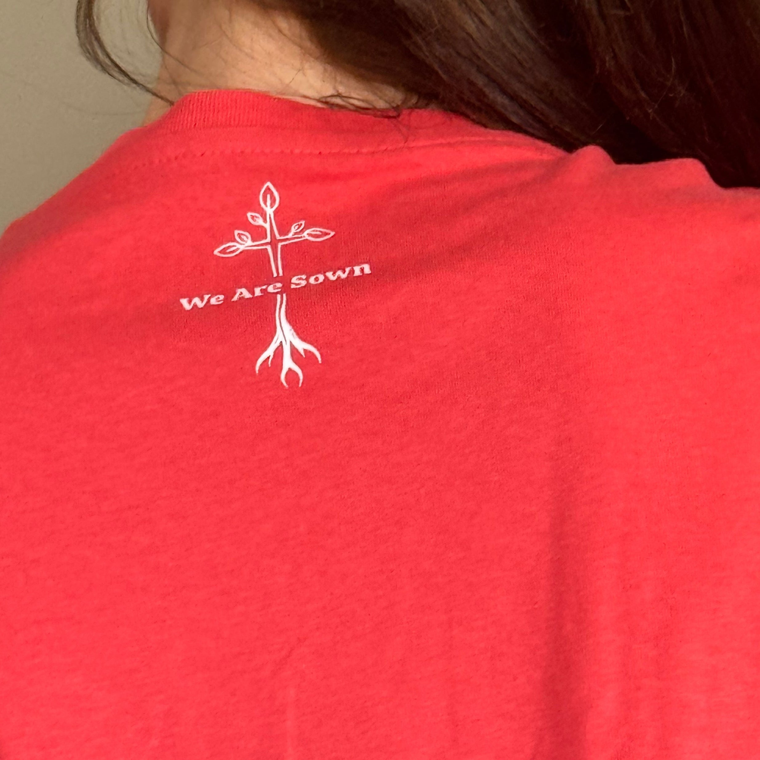 Women’s size large red Godfidence T-shirt