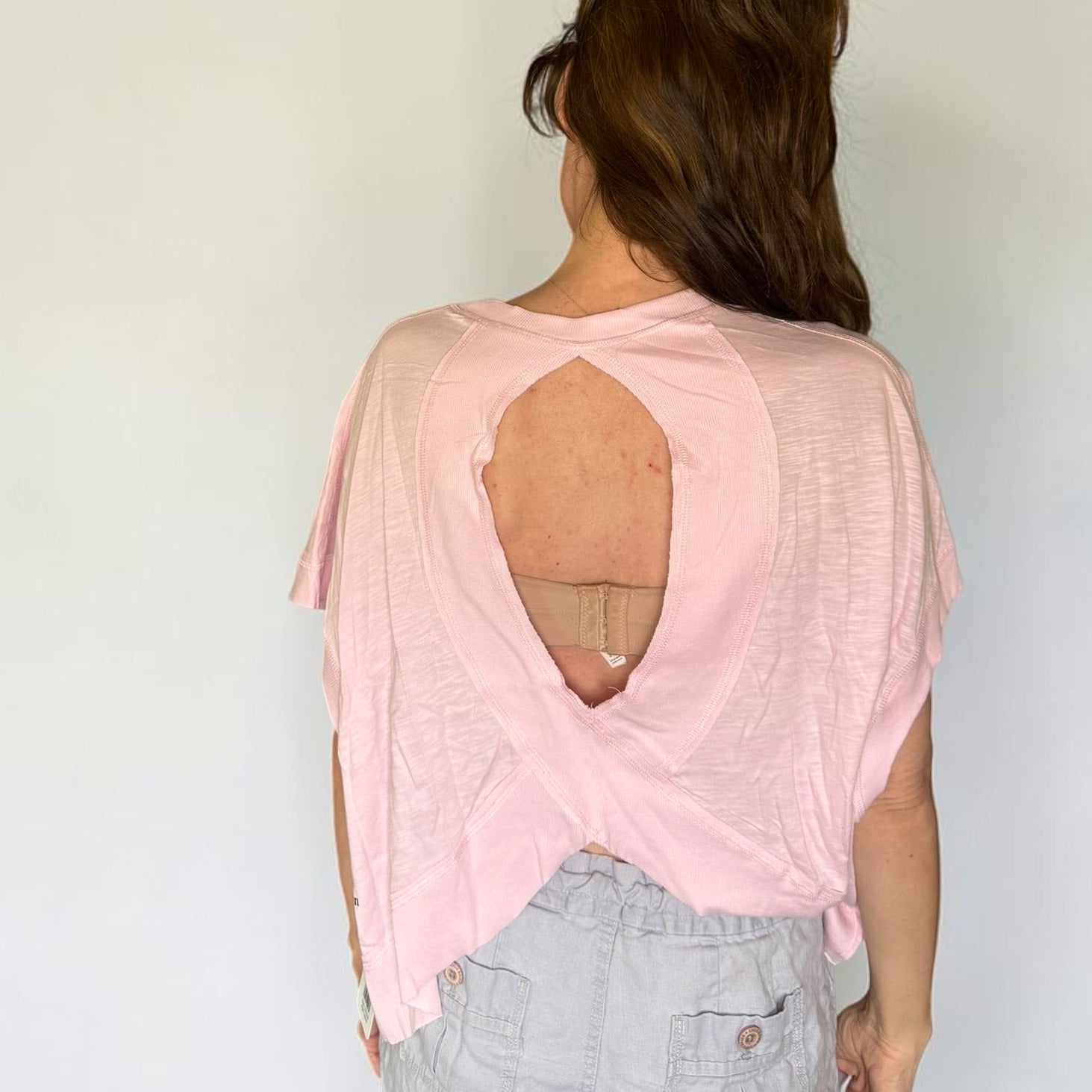 Make Heaven Crowded Baby Pink Bat Sleeve Tee – Faith Inspired Cotton Top (XL)