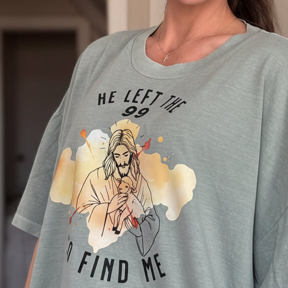 XXXL Sage green T-shirt he left the 99
