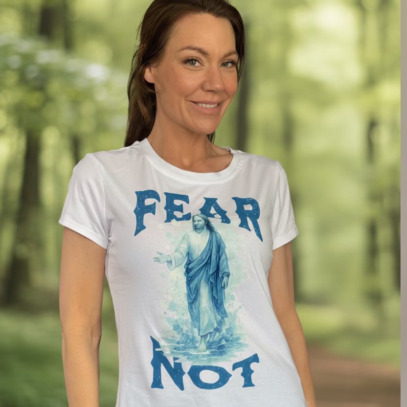 Fear not junior size large white T-shirt