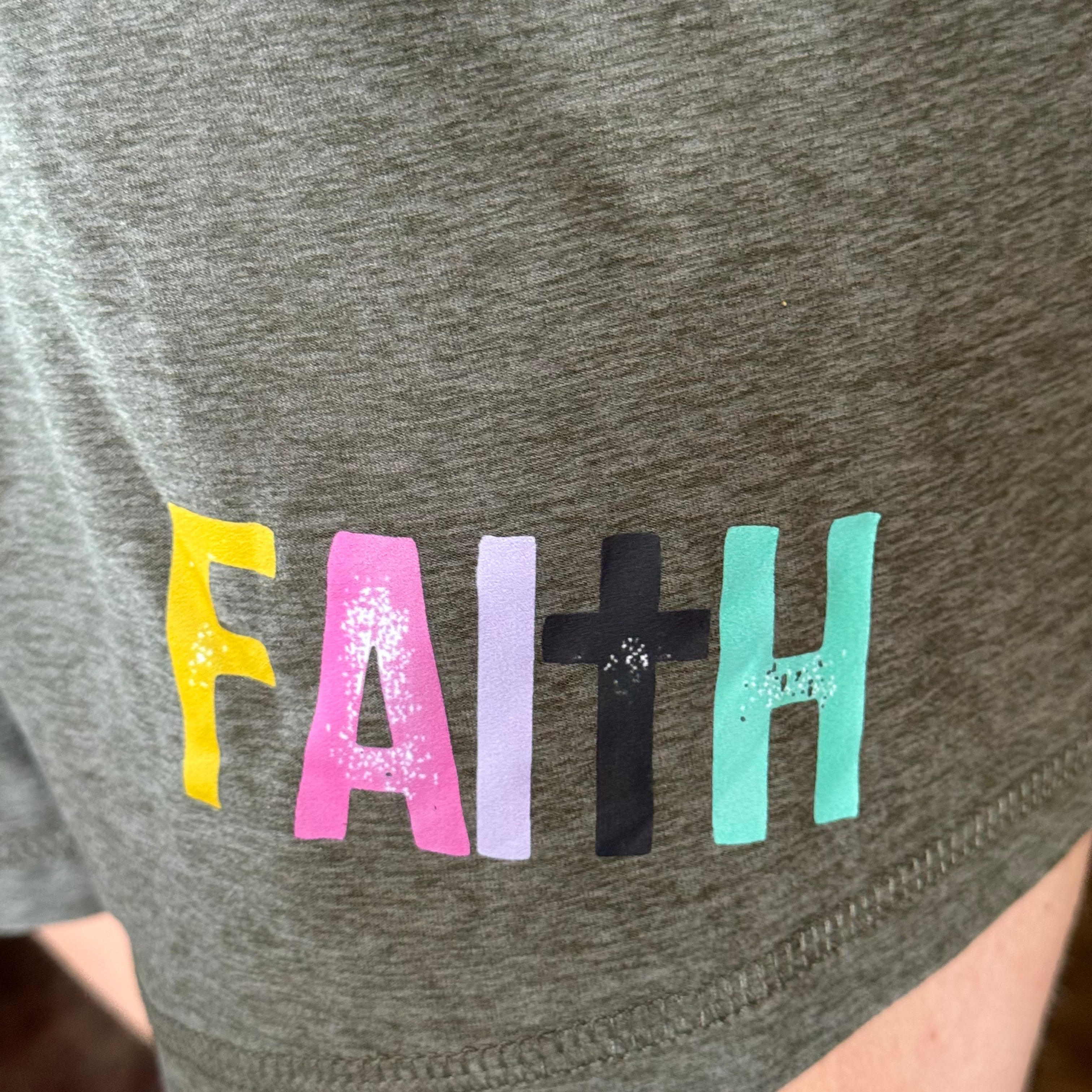 One of a kind, Heather Green faith shorts, size medium