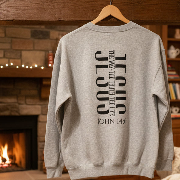 The Way, The Truth, The Life – Crewneck Sweatshirt XL