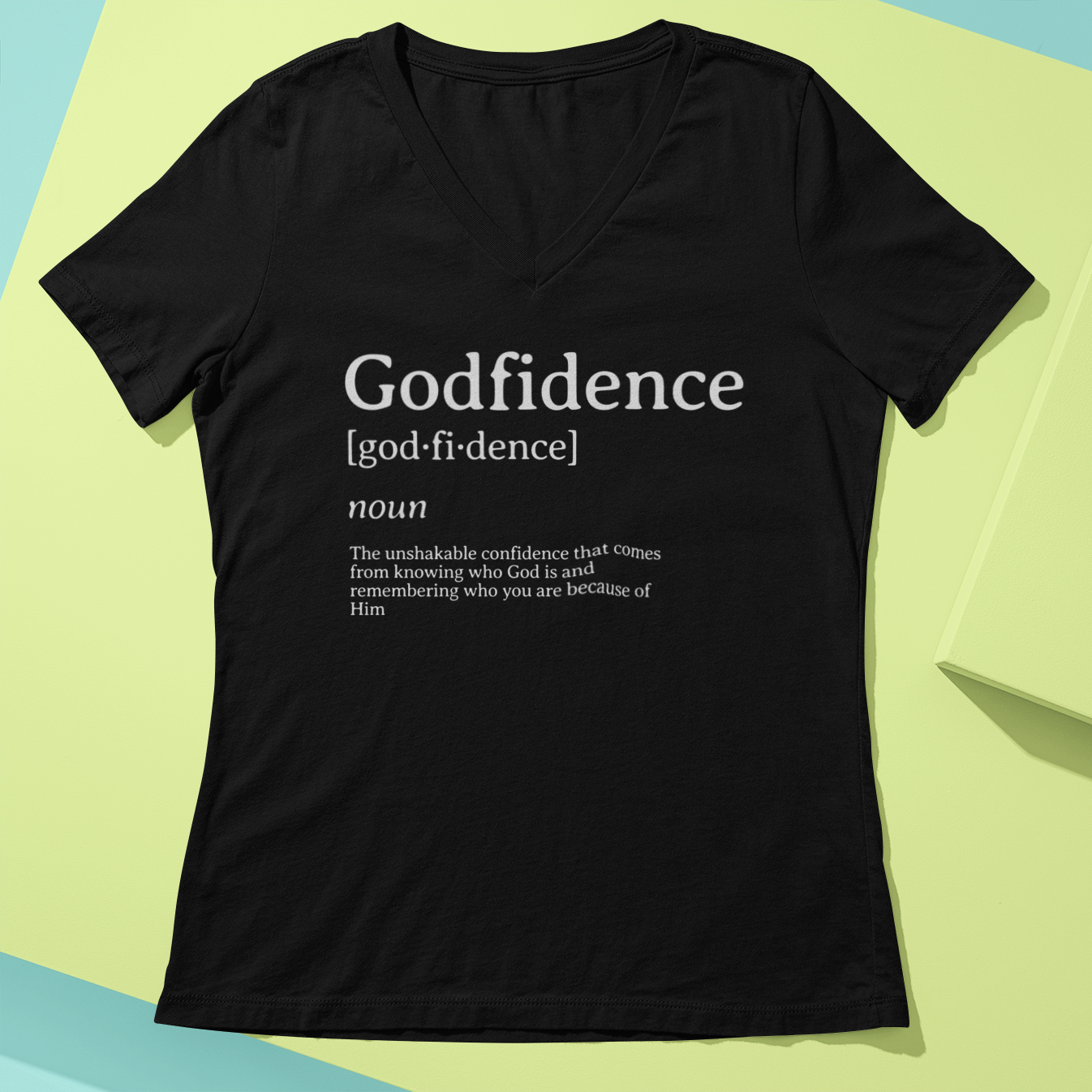 Godfidence Definition V-Neck Tee