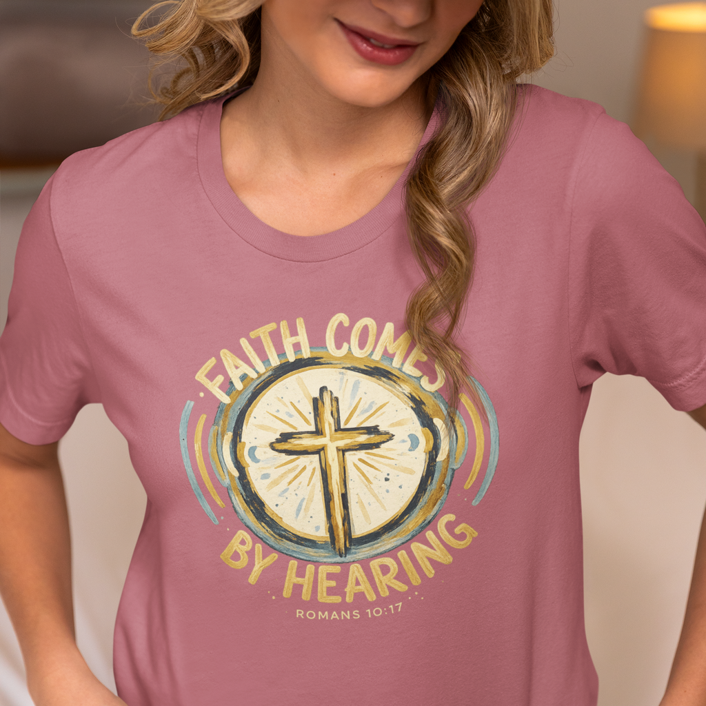 Faith Comes by Hearing – Romans 10:17 Tee