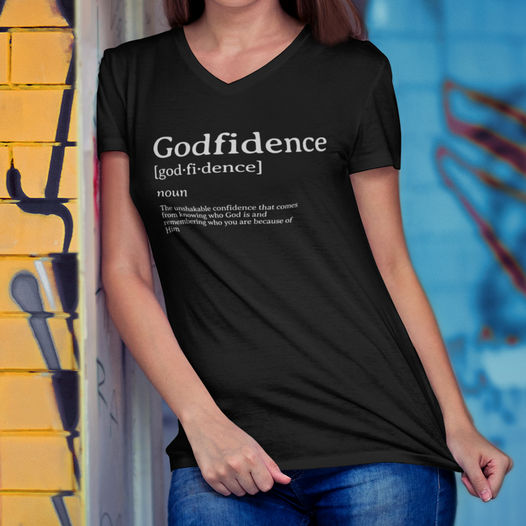 Godfidence Definition V-Neck Tee