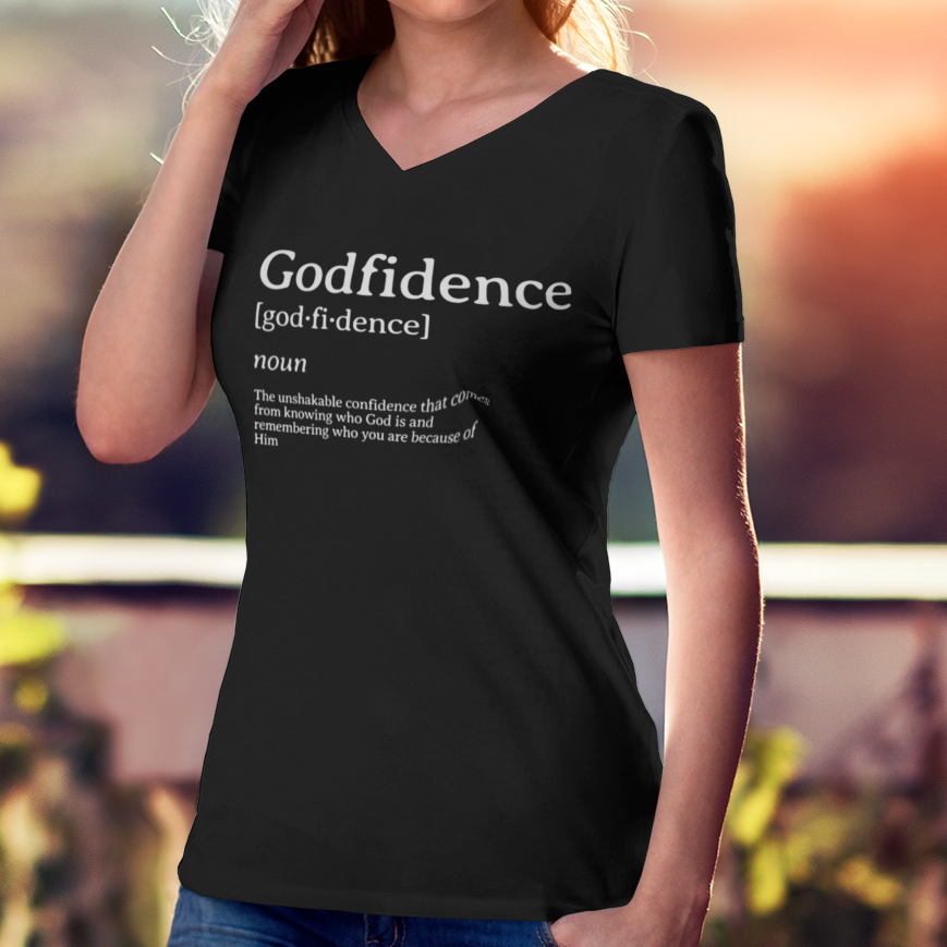 Godfidence Definition V-Neck Tee